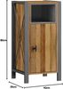Bad Unterschrank Detroit aus recycelter Pinie und Metall grau Bild 3