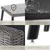 tectake Loungeset Rattan Lounge, (Set, 3-tlg), mit Aluminiumgestell Bild 5