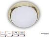 LED-Deckenleuchte rund, Opalglas matt, Dekorring Messing poliert, Ø 40cm Bild 3