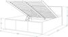 FDM Polsterbett mit Lattenrost Doppelbett 120x200, 140x200, 160x200, 180x200 (Bettrahmen mit Bettkasten für viel Stauraum, in Grau,Weiß oder Eiche Braun, ideal für Paare), Metallrahmen mit hydraulischer Klappfunktion Bild 2