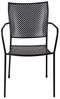 Dmora Stapelbarer Eisenstuhl mit Armlehnen, schwarze Farbe, 57x47 x h89 cm Bild 4