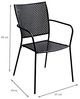 Dmora Stapelbarer Eisenstuhl mit Armlehnen, schwarze Farbe, 57x47 x h89 cm Bild 3