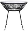 vidaXL Garten-Esstisch Schwarz Ø70x74 cm Rattan und Glas 312165 Bild 4