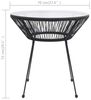 vidaXL Garten-Esstisch Schwarz Ø70x74 cm Rattan und Glas 312165 Bild 2