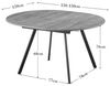 B&D home Esstisch TILL, Rund, ausziehbar, 120-150cm, Beton Bild 3