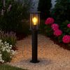 Stehlampe Außenleuchte, Metall, schwarz, wetterfest, H 60 cm Bild 3