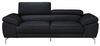 Vente-unique - GRETEL Sofa Leder Schwarz - B 107 cm x H 91 cm x L 214 cm Bild 3