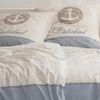 MTOnlinehandel Bettwäsche Küstenkind Anker, 100% Baumwolle, ideal als Partnerbettwäsche, Renforcé, 4 teilig, maritime Anker Bettwäsche gestreift Bild 5