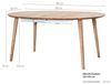 Möbel-Eins ASCON Esstisch XL / Ausziehtisch rund 120/165 cm, Material Massivholz, Wildeiche geölt Bild 3