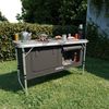 24Move Campingschrank Campingküche PRAIA Outdoorküche Alu (faltbar, höhenverstellbar, tragbar) mit Arbeitsplatte und Staufächern Bild 3