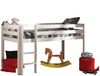 Vipack 'Pino' Spielbett weiß mit Vorhang 'Birdy' Bild 3