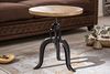 riess-ambiente Beistelltisch ENGINEER Ø50cm natur / schwarz (Einzelartikel, 1-St), Wohnzimmer · Massivholz · Eisen · rund · höhenverstellbar · Industrial Bild 2