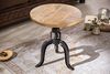 riess-ambiente Beistelltisch ENGINEER Ø50cm natur / schwarz (Einzelartikel, 1-St), Wohnzimmer · Massivholz · Eisen · rund · höhenverstellbar · Industrial Bild 4