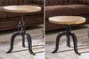 riess-ambiente Beistelltisch ENGINEER Ø50cm natur / schwarz (Einzelartikel, 1-St), Wohnzimmer · Massivholz · Eisen · rund · höhenverstellbar · Industrial Bild 5