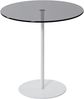 Stylish Side Table, 50 x 50 x 50 cm | 100% Tempered Glass & Metal Frame | Modern White & Dark Grey Design for Home & Office Bild 5