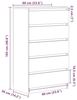 vidaXL Schubladenschrank Sonoma-Eiche 60 x 36 x 103 cm Holzwerkstoff Bild 3
