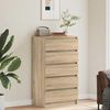 vidaXL Schubladenschrank Sonoma-Eiche 60 x 36 x 103 cm Holzwerkstoff Bild 2