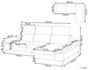 Ecksofa 4-Sitzer FARILA Echtleder Taupe verstellbar linksseitig Bild 3