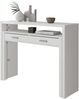 Habitdesign, ausziehbarer Schreibtisch Konsole in Artik weiß – kompakter Tisch für Büro, Flur oder Arbeitszimmer, Maße: 98,5 x 87,5 x 36–70 cm (B x H x T) Bild 5