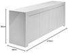 Sideboard 'AMALFI', weiß echt Hochglanz lackiert, 210 cm breit Bild 2