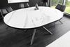 riess-ambiente Esstisch MIKADO 120–160cm weiß/schwarz - Keramik, oval, ausziehbar, 6 Personen (Einzelartikel, 1-St), Sterngestell aus Metall & Marmor-Design - ideal für Dein Esszimmer Bild 2
