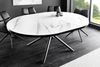 riess-ambiente Esstisch MIKADO 120–160cm weiß/schwarz - Keramik, oval, ausziehbar, 6 Personen (Einzelartikel, 1-St), Sterngestell aus Metall & Marmor-Design - ideal für Dein Esszimmer Bild 4