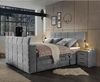 'DENVER 6' Boxspringbett, dark grey mit TV-Halterung, 180x200 cm Bild 2