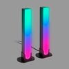 BRILONER – 2er Set LED Lightbar mit Appsteuerung, RGBIC Tischlampe und Wandlampe für Sprachassistenten, Gaming Zubehör mit Musiksensor, TV Hintergrundbeleuchtung, Schwarz, 24 cm hoch Bild 5