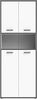 Möbel-Eins KALINA Büroschrank III, Material Dekorspanplatte, weiss/grau Bild 3