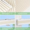 bobodeco Plissee ohne Bohren Klemmfix Faltrollo Jalousie Beige 45x120 cm (BxH), Plisseerollo Sichtschutz und Sonnenschutz Blickdicht Easyfix lichtdurchlässig Rollo für Fenster & Tür Bild 3