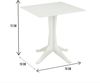 Dmora - Außentisch Trani, festes quadratisches Regal, Mehrzweck-Gartentisch, 100% Made in Italy, 70 x 70 x 72 cm, Weiß Bild 2