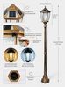 Arnusa LED Solarleuchte Gartenlaterne Außenleuchte Sockelleuchte 175cm Klassisch Solarlampe, Farbwechsel, LED fest integriert, warmweiß, kaltweiß, kabellos mit Dämmerungssensor Bild 4