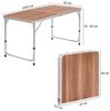 CampFeuer Campingtisch faltbar aus Aluminium für 6 Personen, 120 x 60 cm, Gartentisch (1-St), Klappbar und höhenverstellbar Bild 3