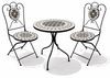 3tlg. Mosaik Sitzgruppe Gartengarnitur Bistrogarnitur Gartenmöbel Ø60cm Bild 2
