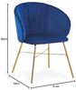 Menzzo Polsterstühle, Metall, Blau, L61 x T59 x H80 cm Bild 3