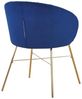 Menzzo Polsterstühle, Metall, Blau, L61 x T59 x H80 cm Bild 5