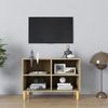 vidaXL TV-Schrank mit Massivholz-Beinen Sonoma-Eiche 69,5x30x50 cm 805926 Bild 2