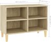 vidaXL TV-Schrank mit Massivholz-Beinen Sonoma-Eiche 69,5x30x50 cm 805926 Bild 4