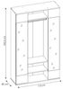 Garderobe Kompaktgarderobe Flurgarderobe 115x40x195cm sonoma eiche Spiegel Bild 2