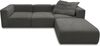 DOMO. collection Sofa, Couch, Ecksofa, Modulsofa in L-Form, aus 4 Modulen, dunkelgrau, 301x193 cm Bild 1