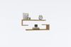 Modern Wall Shelf (2 Pieces), Sapphire Oak, 60 x 15 x 19.6 cm | 100% Melamine Coated Particle Board, 18 mm Thick | Stylish Scandinavian Design for Home & Office Bild 3