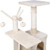 Kratzbaum 121CM Katzenbaum Beige Katzenkratzbaum Katzen Kletterbaum Spielbaum Bild 3
