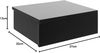 AC Design Furniture Asta Schwarzer Quadratischer Nachttisch mit 1 Schublade, zur Wandmontage, minimalistisches Design, Organisation des Schlafzimmers, B: 37 x H: 13 x T: 32 cm Bild 3