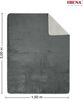 Ibena 'Dublin' Uni Doublefacedecke, Baumwollmischgewebe anthrazit/silber, 150x200cm Bild 5