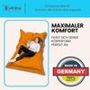 BuBiBag XXL Sitzsack, Outdoor Sitzsäcke für Kinder und Erwachsene, Bodenkissen Beanbag Fatboy wetterfest (Orange 190x145 cm) Bild 2