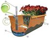Plastia Blumenkasten mit Selbstbewässerung Mareta, 60 cm o. H. anthrazit grau Bild 3