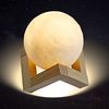 EAXUS Nachtlicht LED Moonlight Nachtlicht mit 3D Mond Printing Beleuchtungsdekoration, LED fest integriert, manuelle Auswahl zwischen warmem Gelb und kaltem Weiß Bild 2