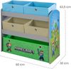 MINECRAFT - Spieleregal, Bücherregal, Stauraumregal mit 5 Stoffboxen, Kindermöbel mit buntem Design Bild 5