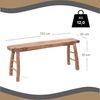 DESIGN DELIGHTS Sitzbank HOLZBANK "MALU 120", Holz massivholz, 120 cm, Baumkante Sitzbank Bild 2