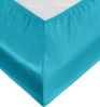 Bettwaesche-mit-Stil Mako-Satin Spannbettlaken türkis 100x200cm Bild 3